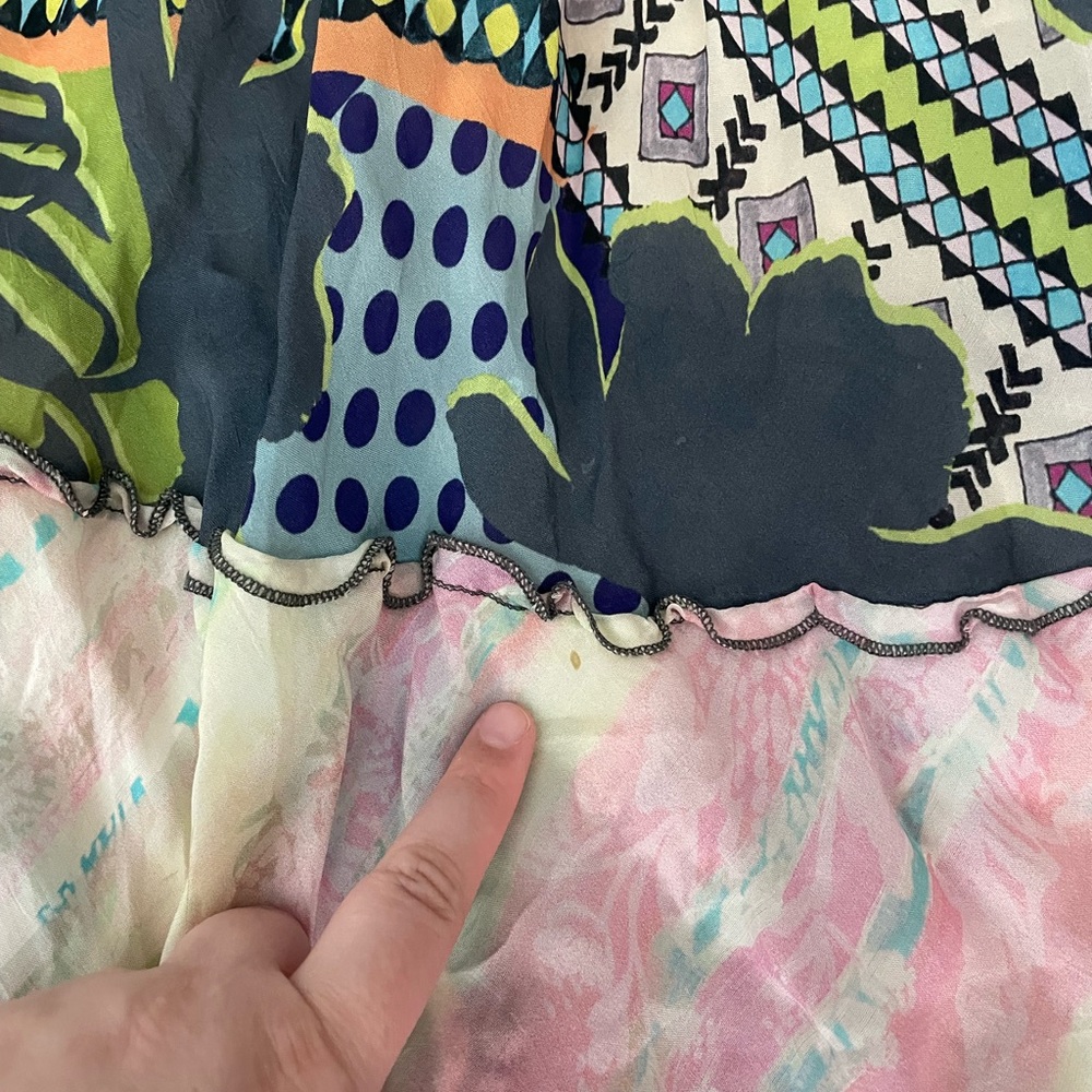 Johnny Was Multicolor Patchwork Skirt - image 3